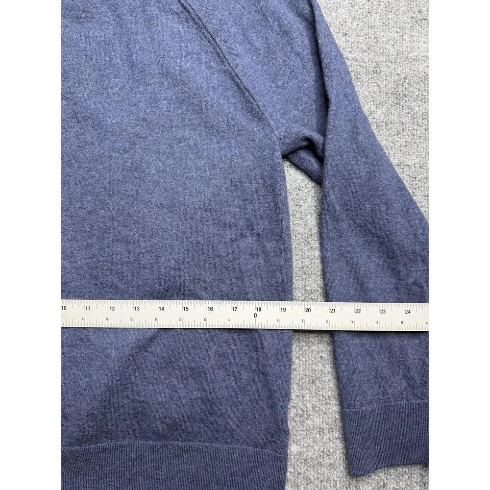 Banana Republic Pullover Sweater XL Blue Crewneck Cotton Italian Merino Wool